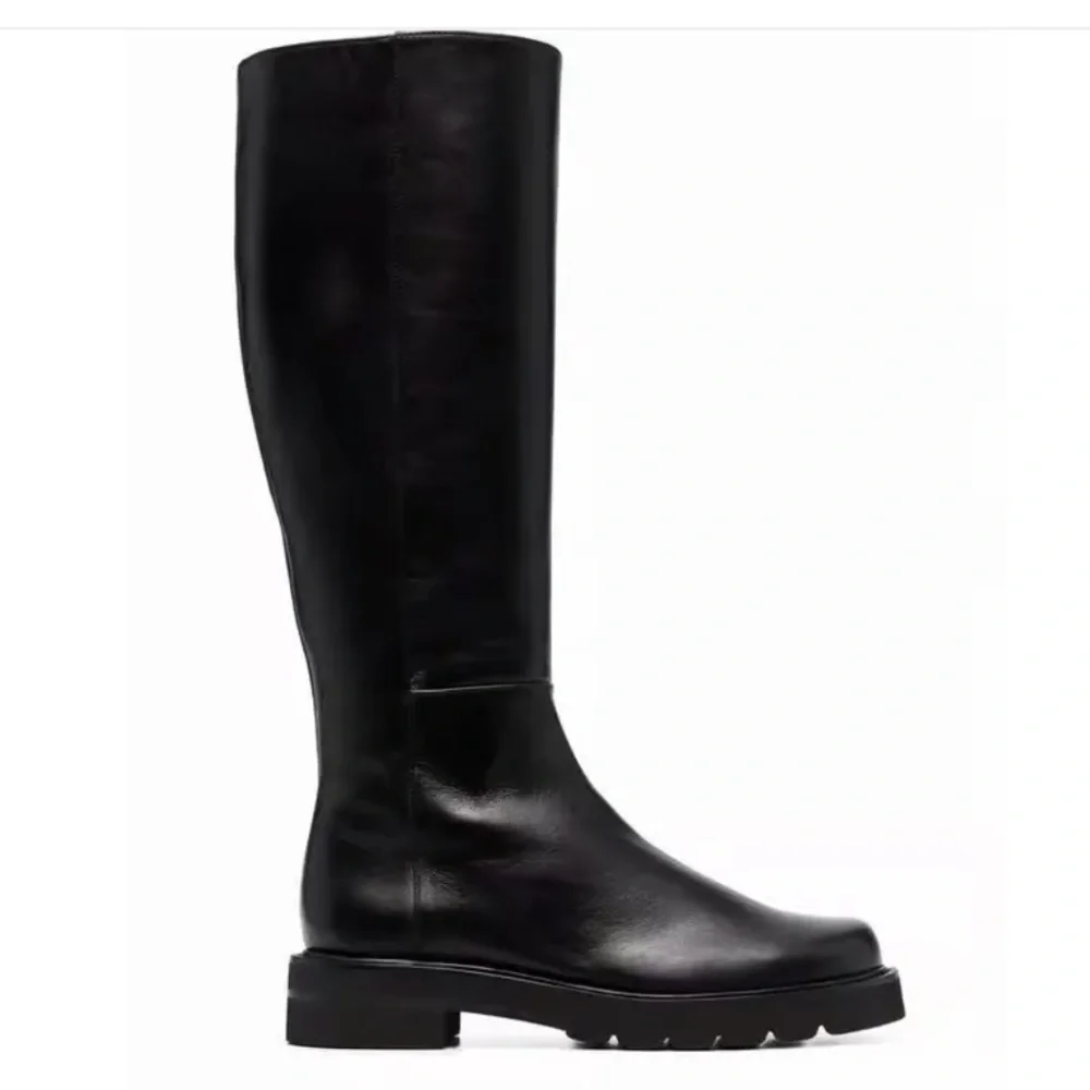 New Stuart Weitzman Mila Lift Leather Knee High Boots